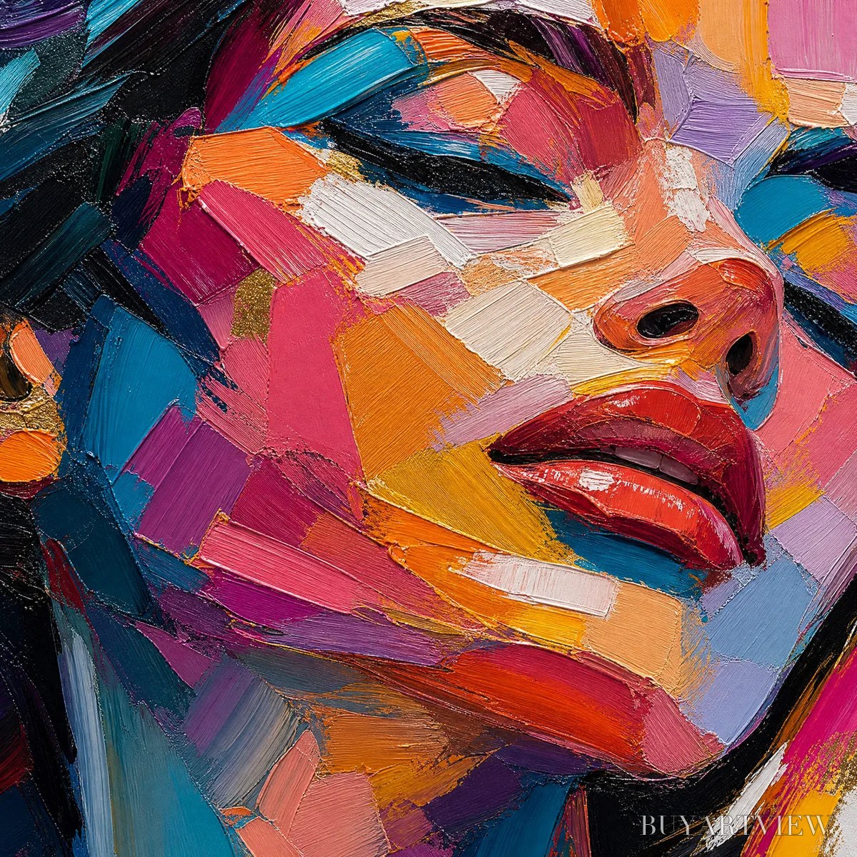 ARTOVITAS Neon Muse – Colorful Pop Art Female Portrait - image 3