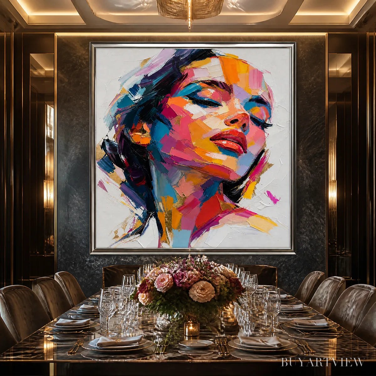 ARTOVITAS Neon Muse – Colorful Pop Art Female Portrait - image 5
