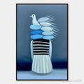 ARTOVITAS Mind'S Flight – Textured Figurative Painting with Dove Motif - image 1