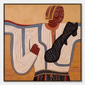 ARTOVITAS the Storyteller – Abstract Figurative Portrait Painting with Earth Tones - image 1
