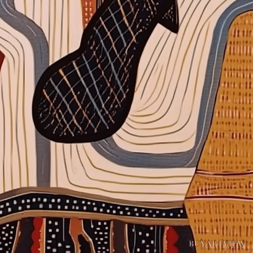 ARTOVITAS the Storyteller – Abstract Figurative Portrait Painting with Earth Tones - image 3