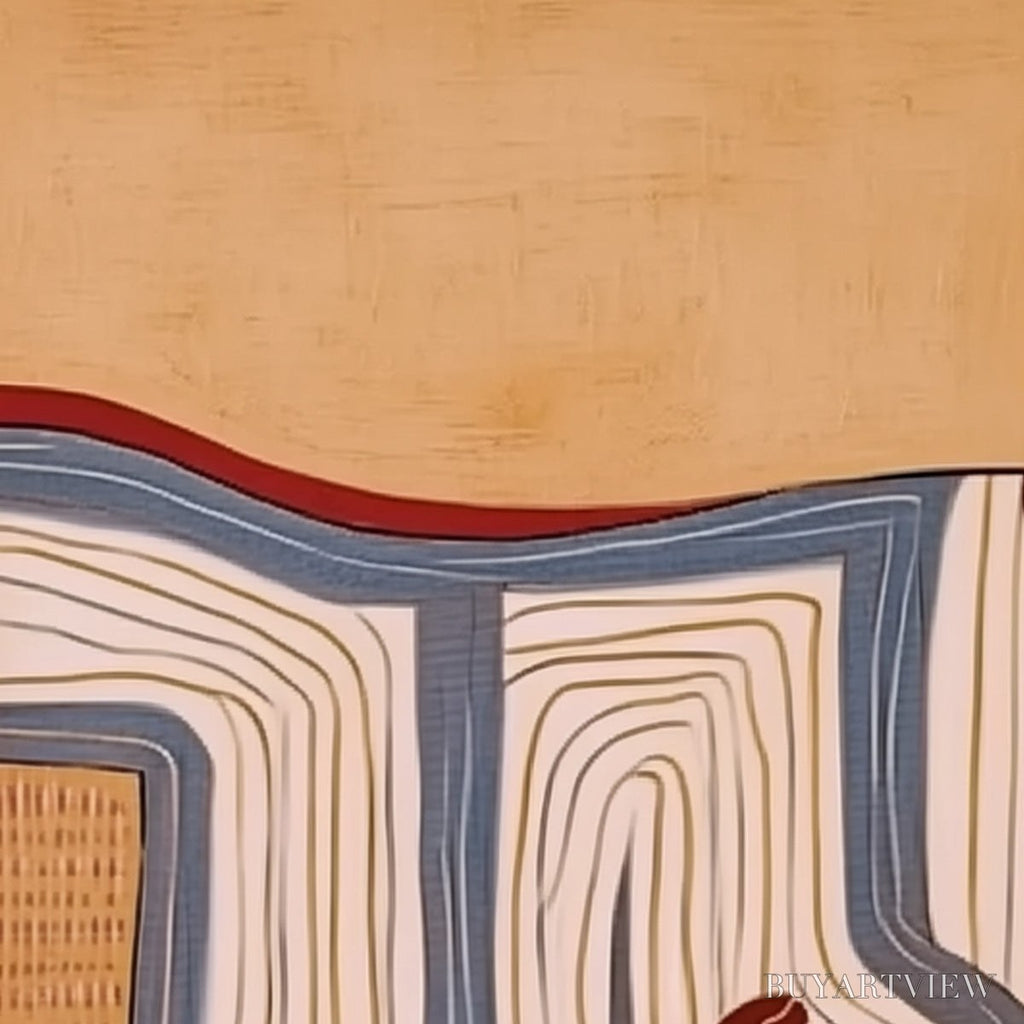 ARTOVITAS the Storyteller – Abstract Figurative Portrait Painting with Earth Tones - image 5