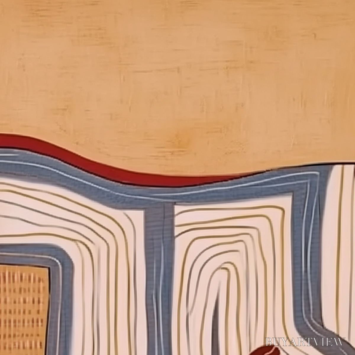ARTOVITAS the Storyteller – Abstract Figurative Portrait Painting with Earth Tones - image 5