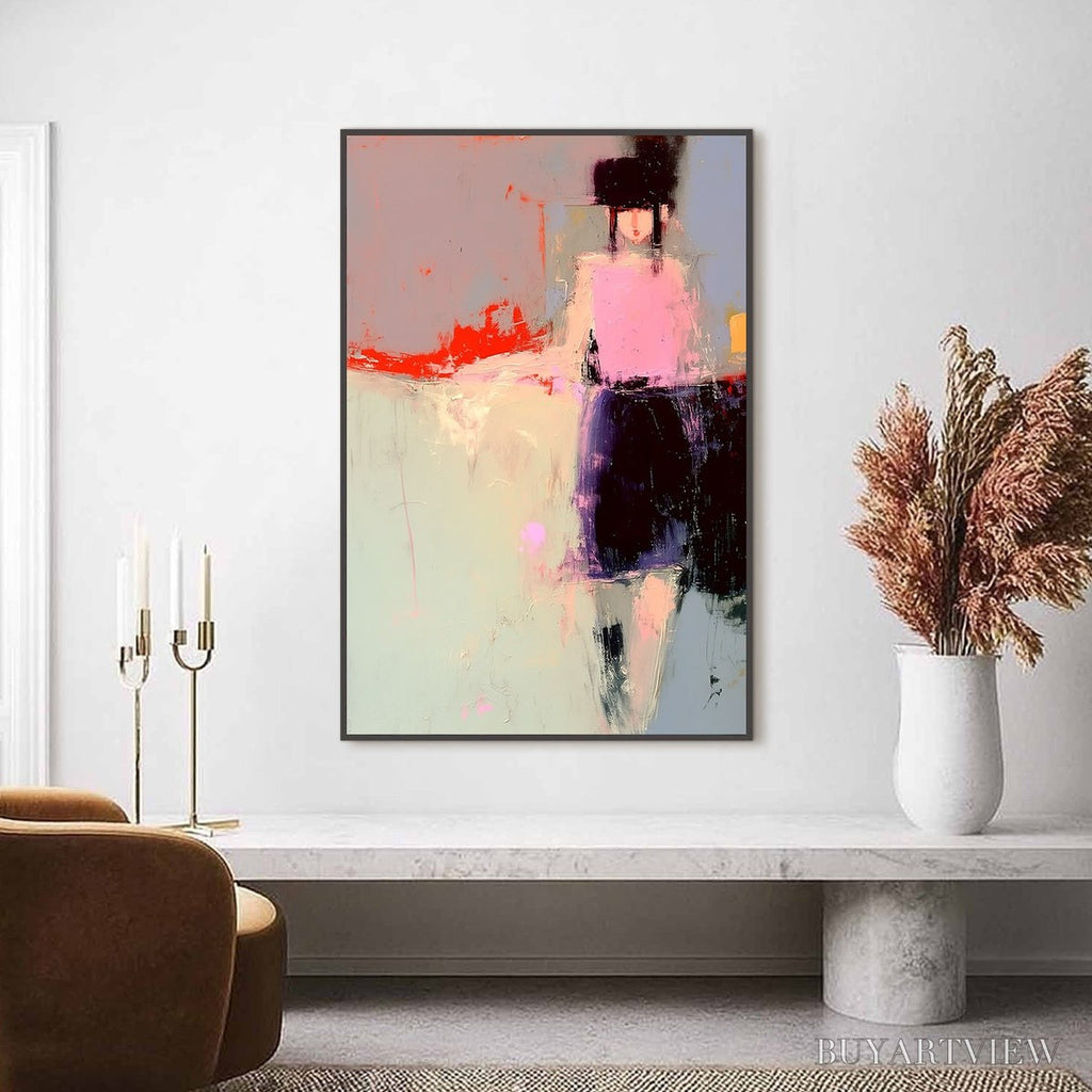 ARTOVITAS Urban Muse – Abstract Figurative Portrait Oil Painting - image 2