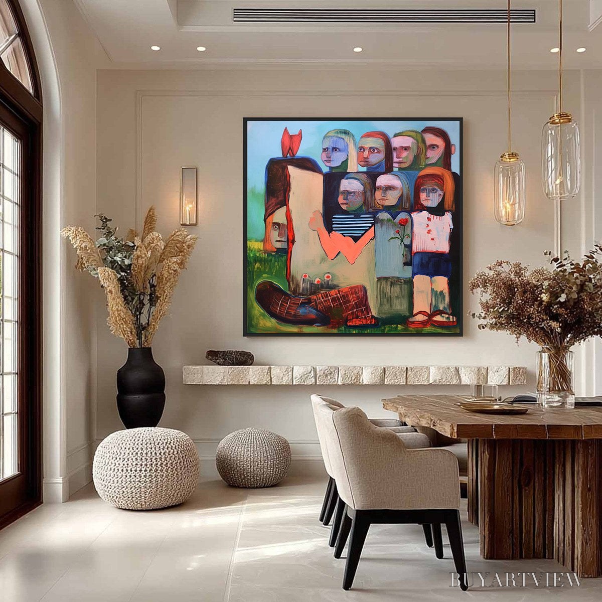 ARTOVITAS Kindred Spirits – Expressive Figurative Group Portrait Oil Painting - image 4