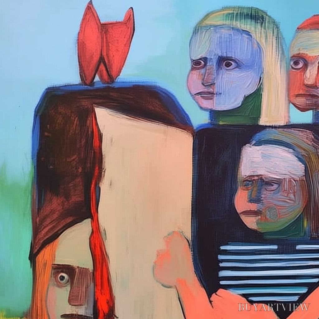 ARTOVITAS Kindred Spirits – Expressive Figurative Group Portrait Oil Painting - image 5