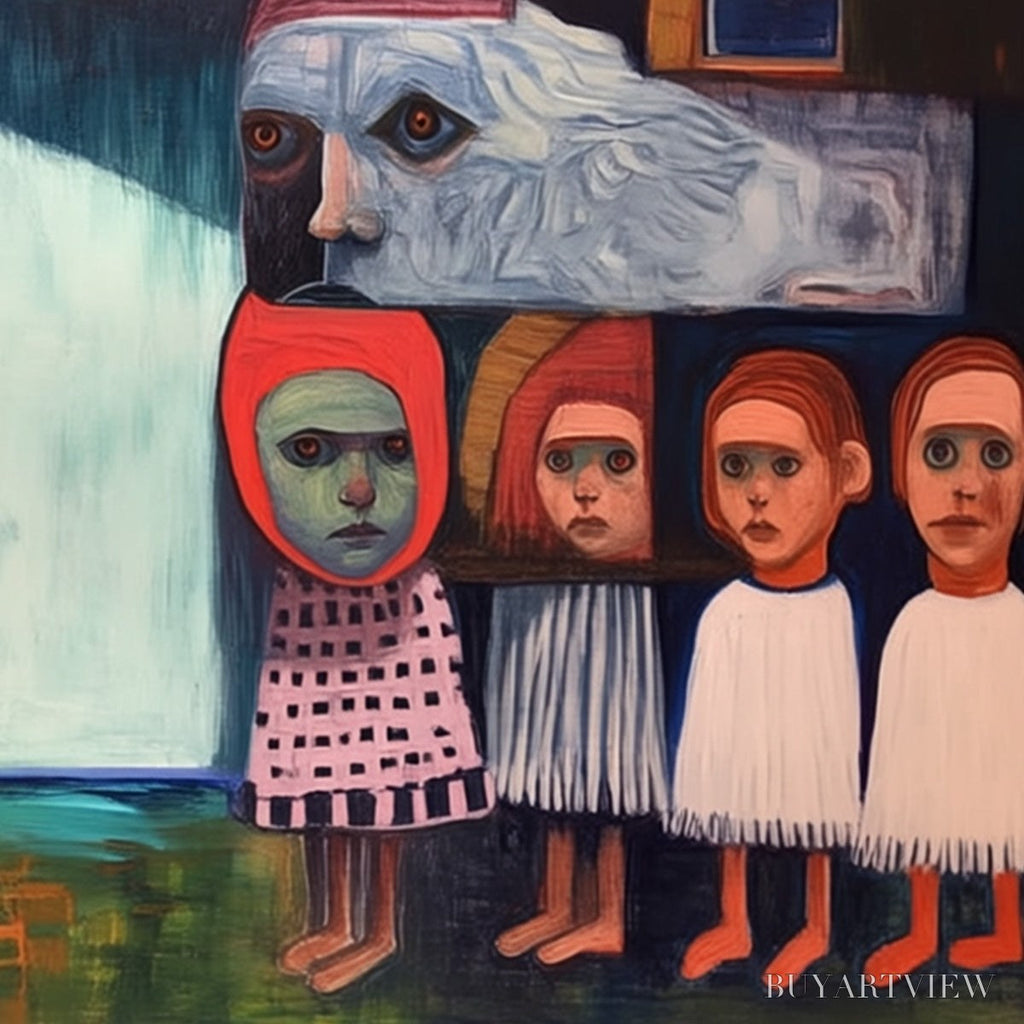 ARTOVITAS Community of Souls – Colorful Figurative Portrait Painting - image 3