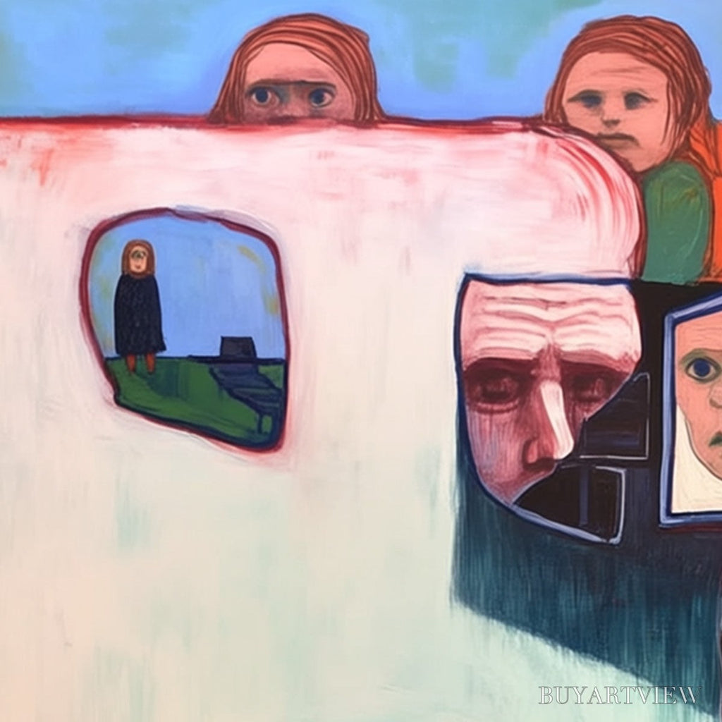 ARTOVITAS Community of Souls – Colorful Figurative Portrait Painting - image 5