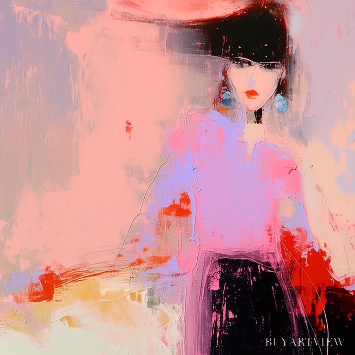 ARTOVITAS Urban Enigma – Modern Abstract Figurative Portrait Painting - image 3
