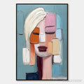 ARTOVITAS Composure – Textured Abstract Figurative Oil Painting - image 1