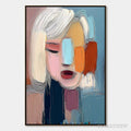 ARTOVITAS Inner Gaze – Colorful Abstract Figurative Portrait Painting - image 1