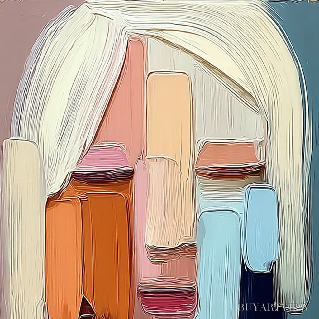 ARTOVITAS Facets – Expressive Abstract Portrait Impasto Oil Painting - image 3