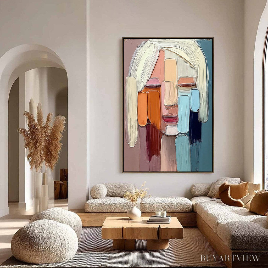 ARTOVITAS Facets – Expressive Abstract Portrait Impasto Oil Painting - image 6