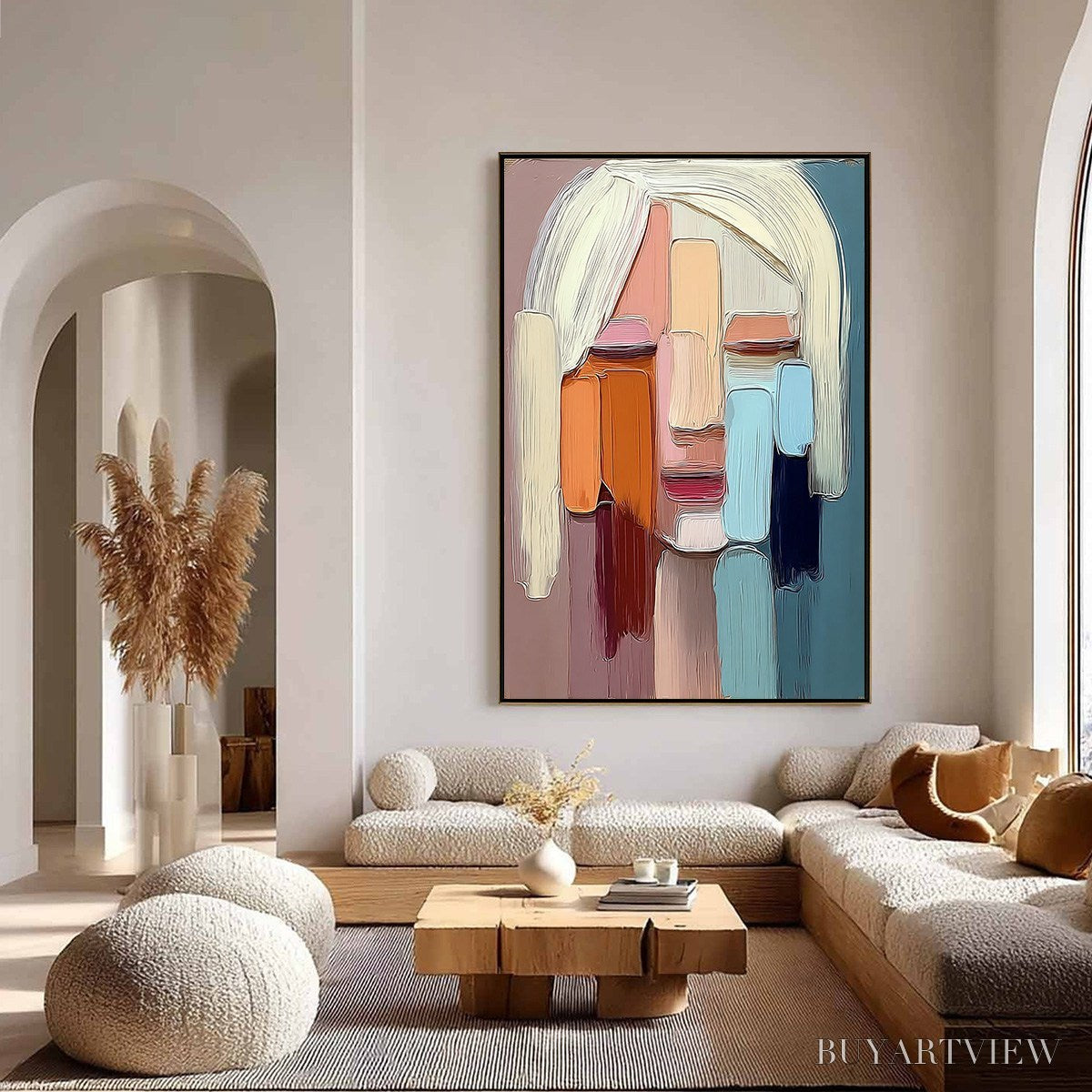 ARTOVITAS Facets – Expressive Abstract Portrait Impasto Oil Painting - image 6