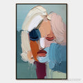ARTOVITAS Visage Abstract Portrait | Thick Texture Impasto Oil Painting - image 1