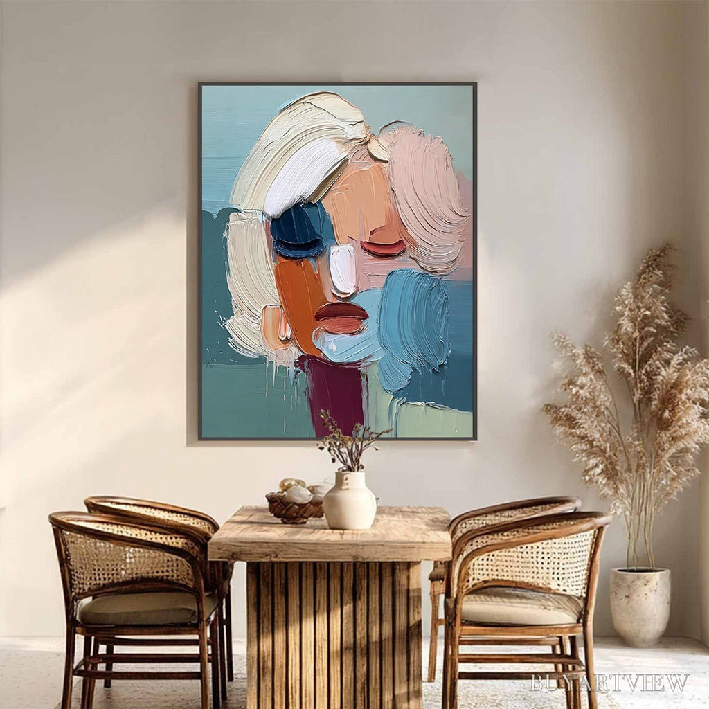 ARTOVITAS Visage Abstract Portrait | Thick Texture Impasto Oil Painting - image 6