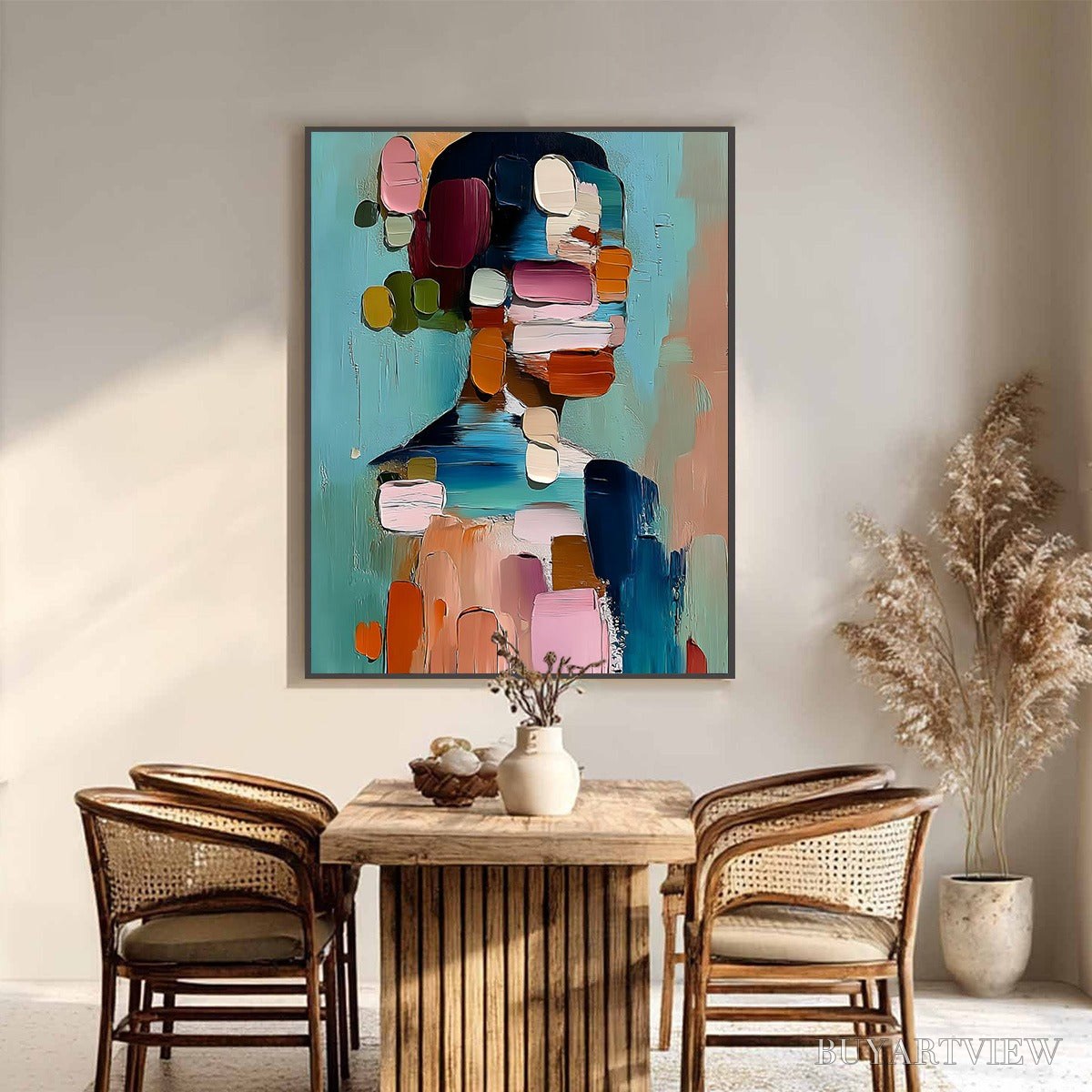 ARTOVITAS Personal Textured Abstract Portrait Impasto Oil Painting - image 6