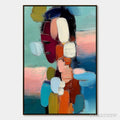 ARTOVITAS Mosaic of Thoughts – Textured Abstract Portrait Painting with Bold Colors - image 1
