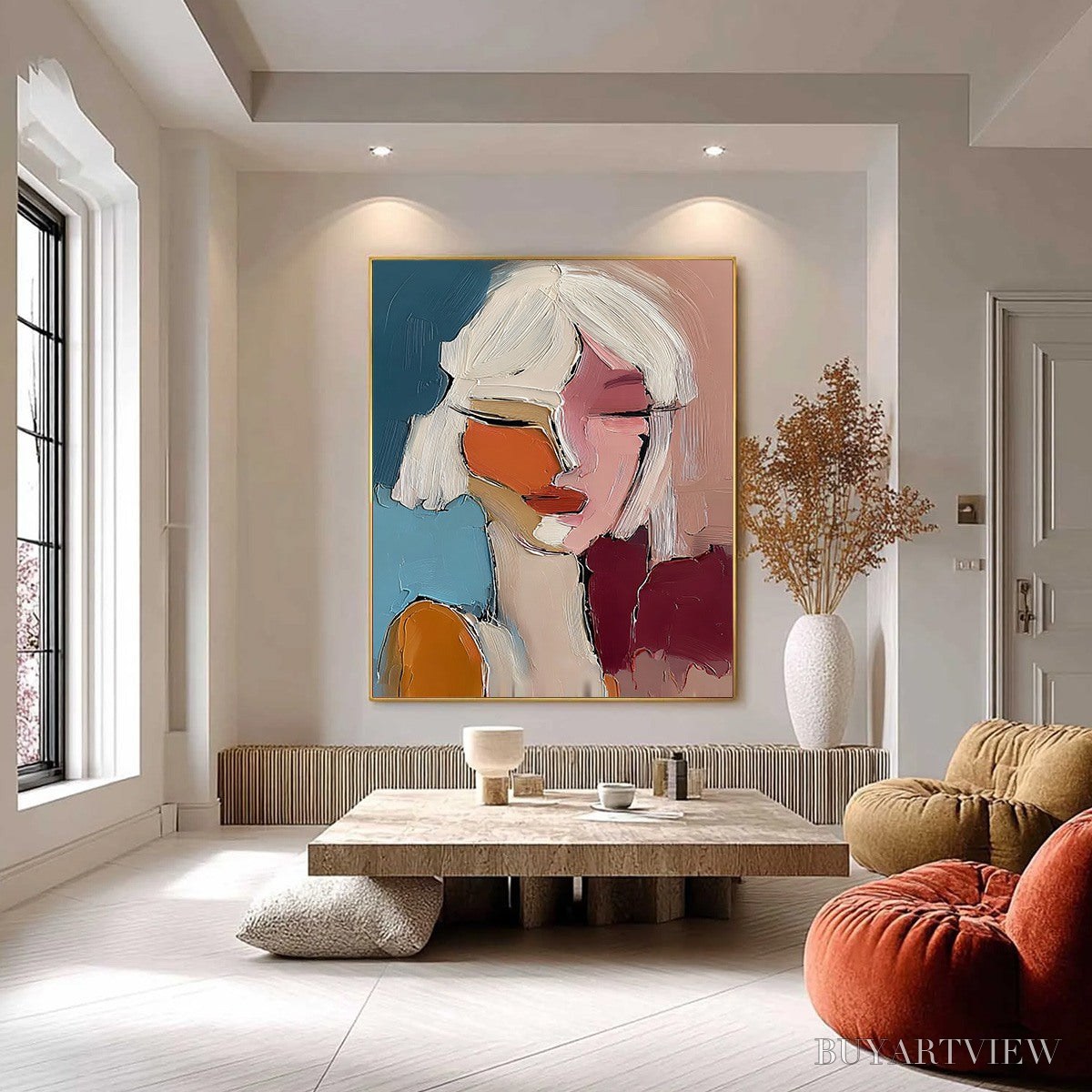ARTOVITAS Alter Ego – Textured Abstract Portrait Painting of a Woman - image 2