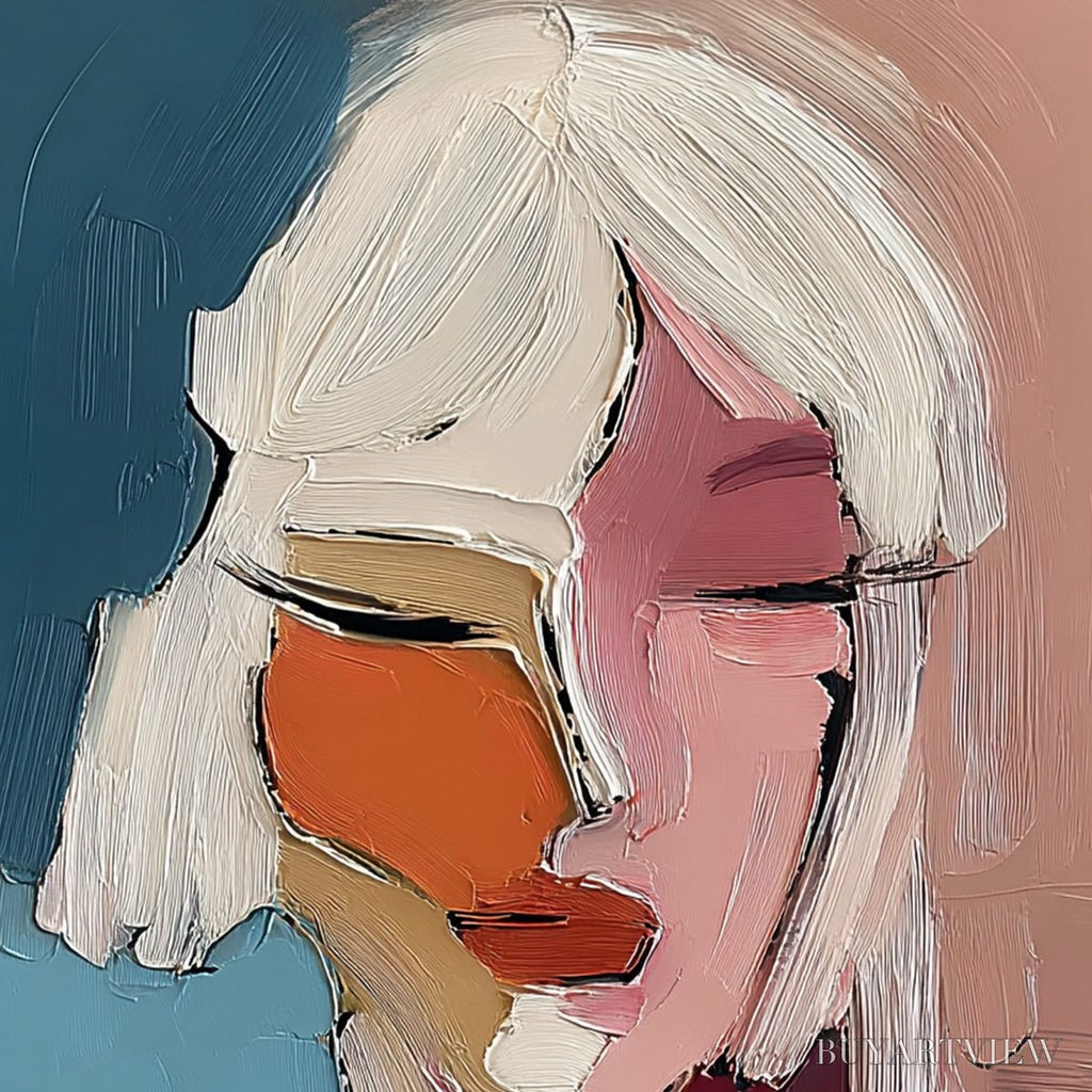 ARTOVITAS Alter Ego – Textured Abstract Portrait Painting of a Woman - image 3