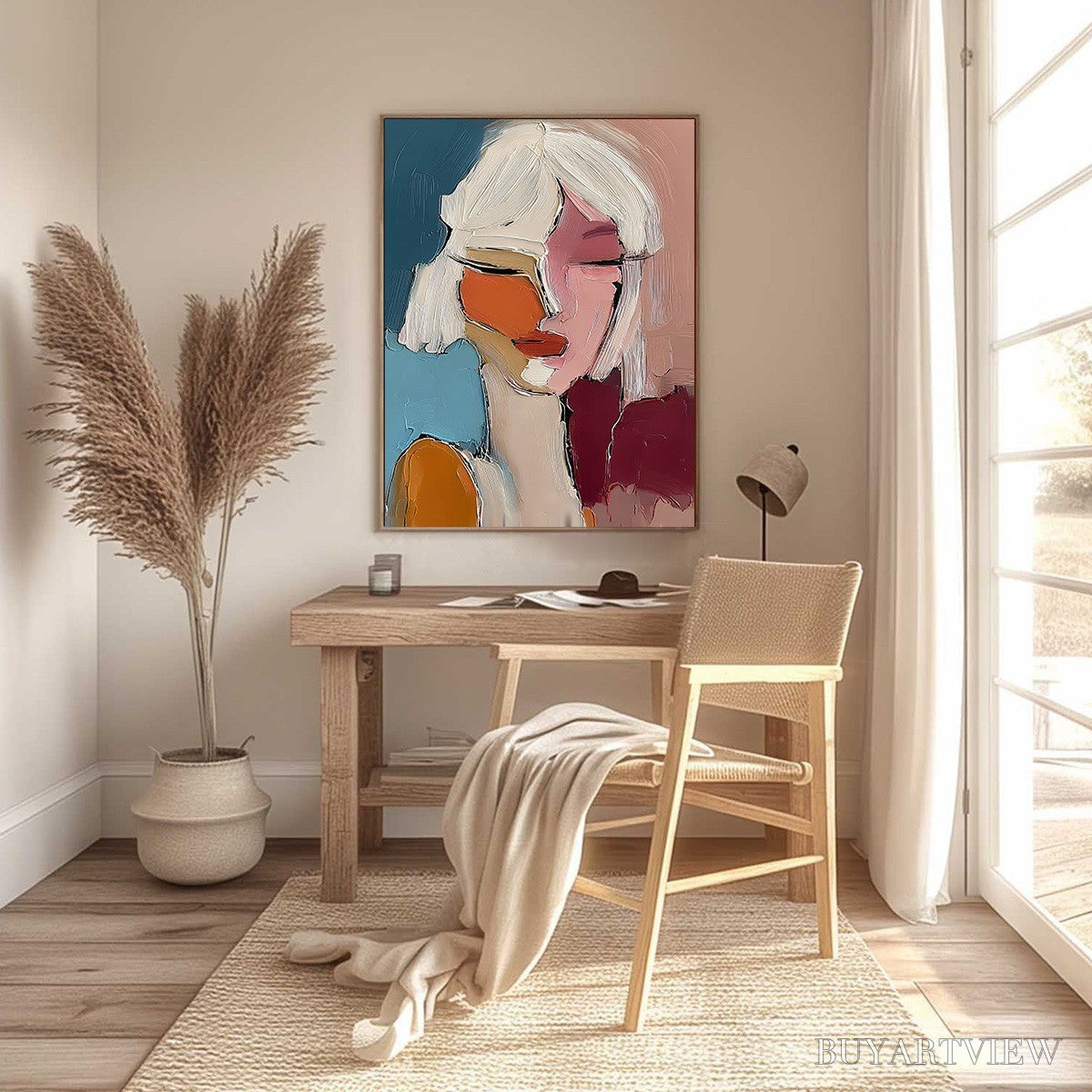 ARTOVITAS Alter Ego – Textured Abstract Portrait Painting of a Woman - image 6
