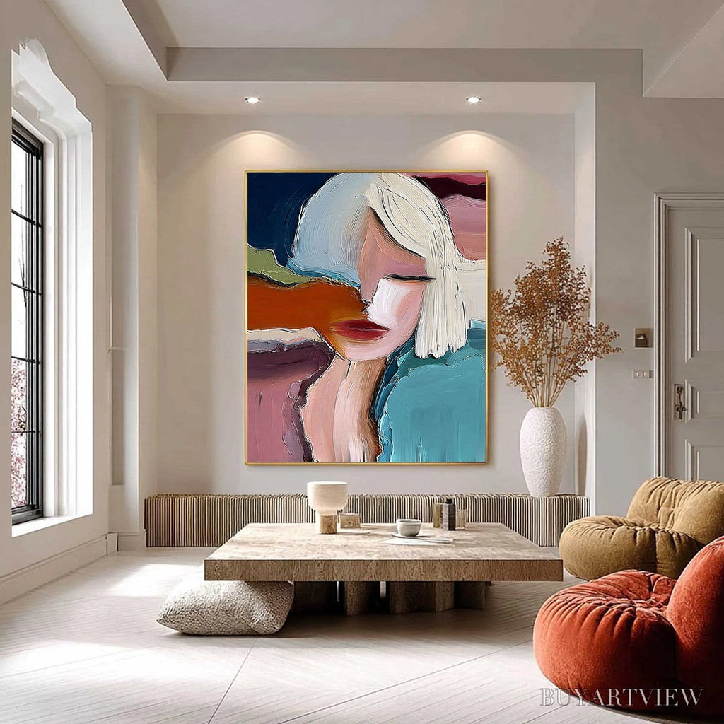 ARTOVITAS Inward – Abstract Figurative Portrait Painting with Thick Texture - image 2