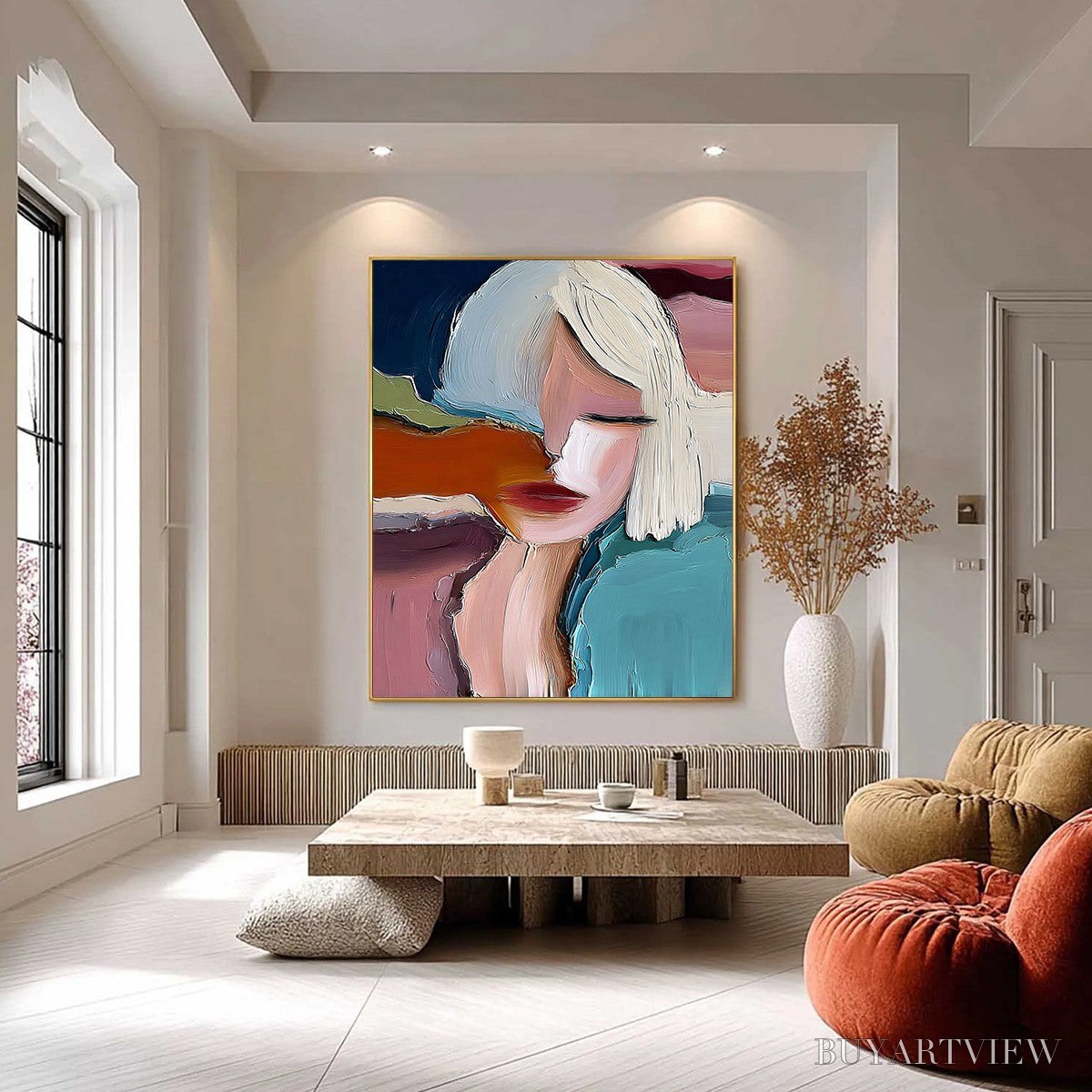 ARTOVITAS Inward – Abstract Figurative Portrait Painting with Thick Texture - image 2