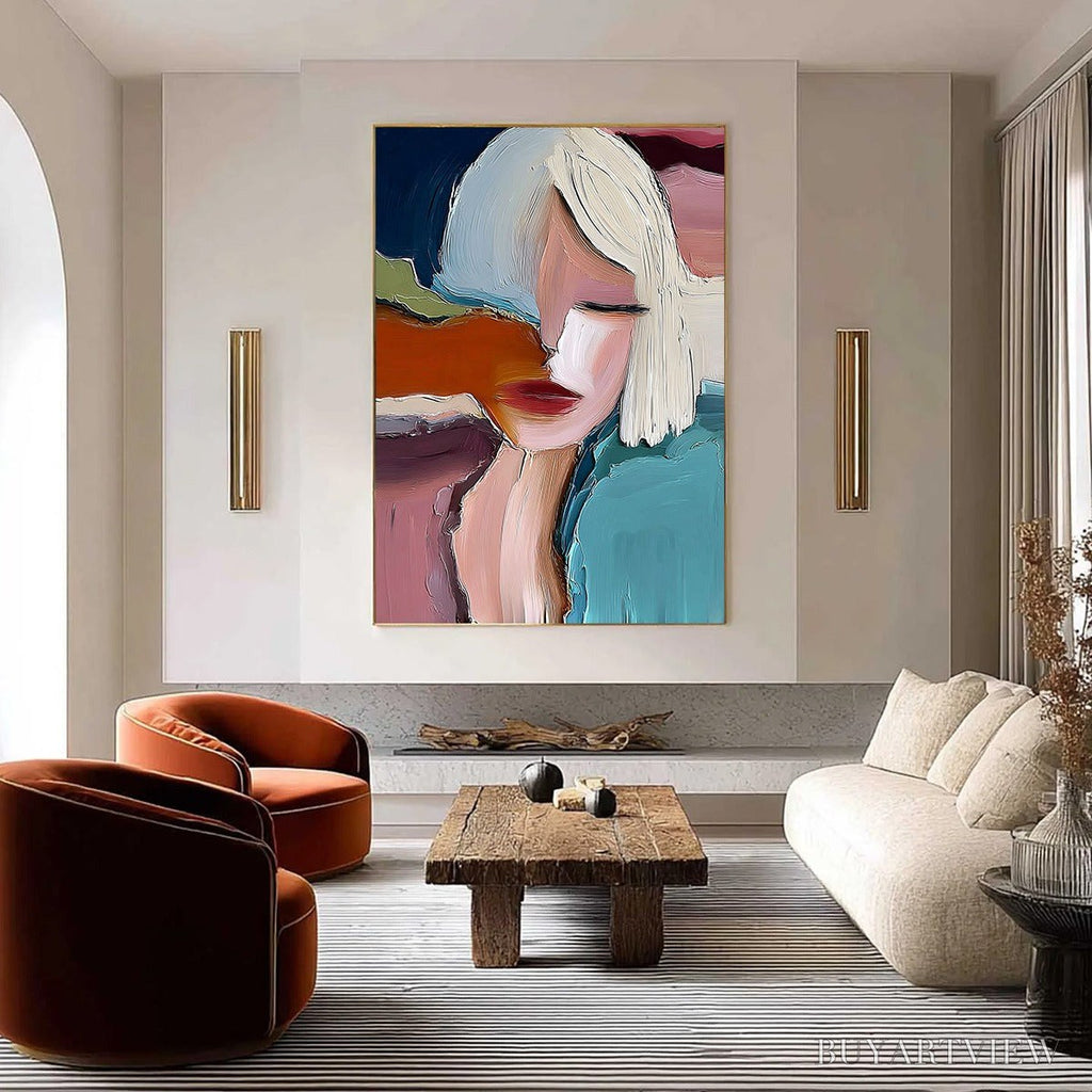 ARTOVITAS Inward – Abstract Figurative Portrait Painting with Thick Texture - image 4