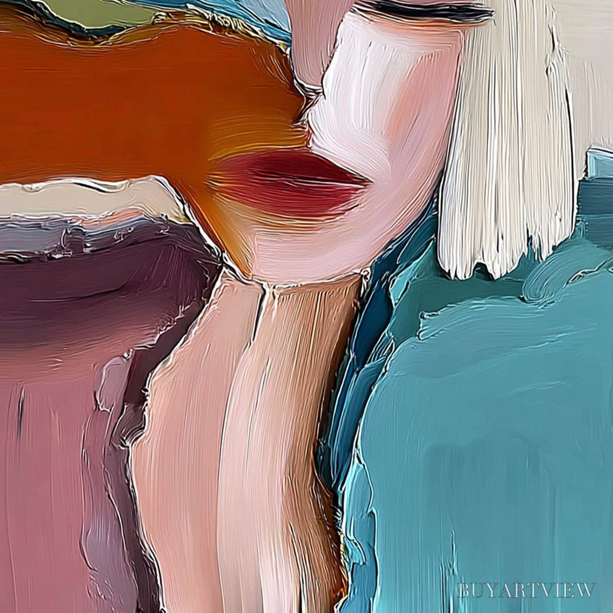 ARTOVITAS Inward – Abstract Figurative Portrait Painting with Thick Texture - image 5