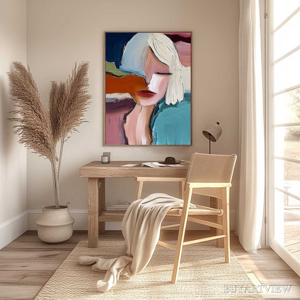 ARTOVITAS Inward – Abstract Figurative Portrait Painting with Thick Texture - image 6