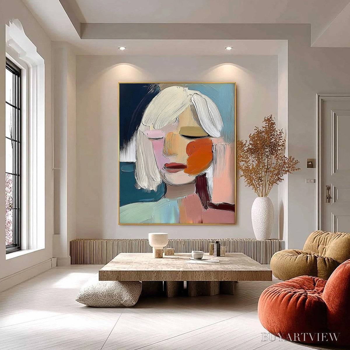 ARTOVITAS Whispers – Expressive Abstract Portrait Impasto Painting - image 2