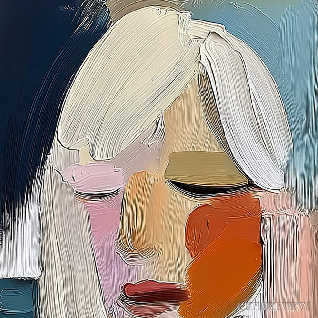 ARTOVITAS Whispers – Expressive Abstract Portrait Impasto Painting - image 3