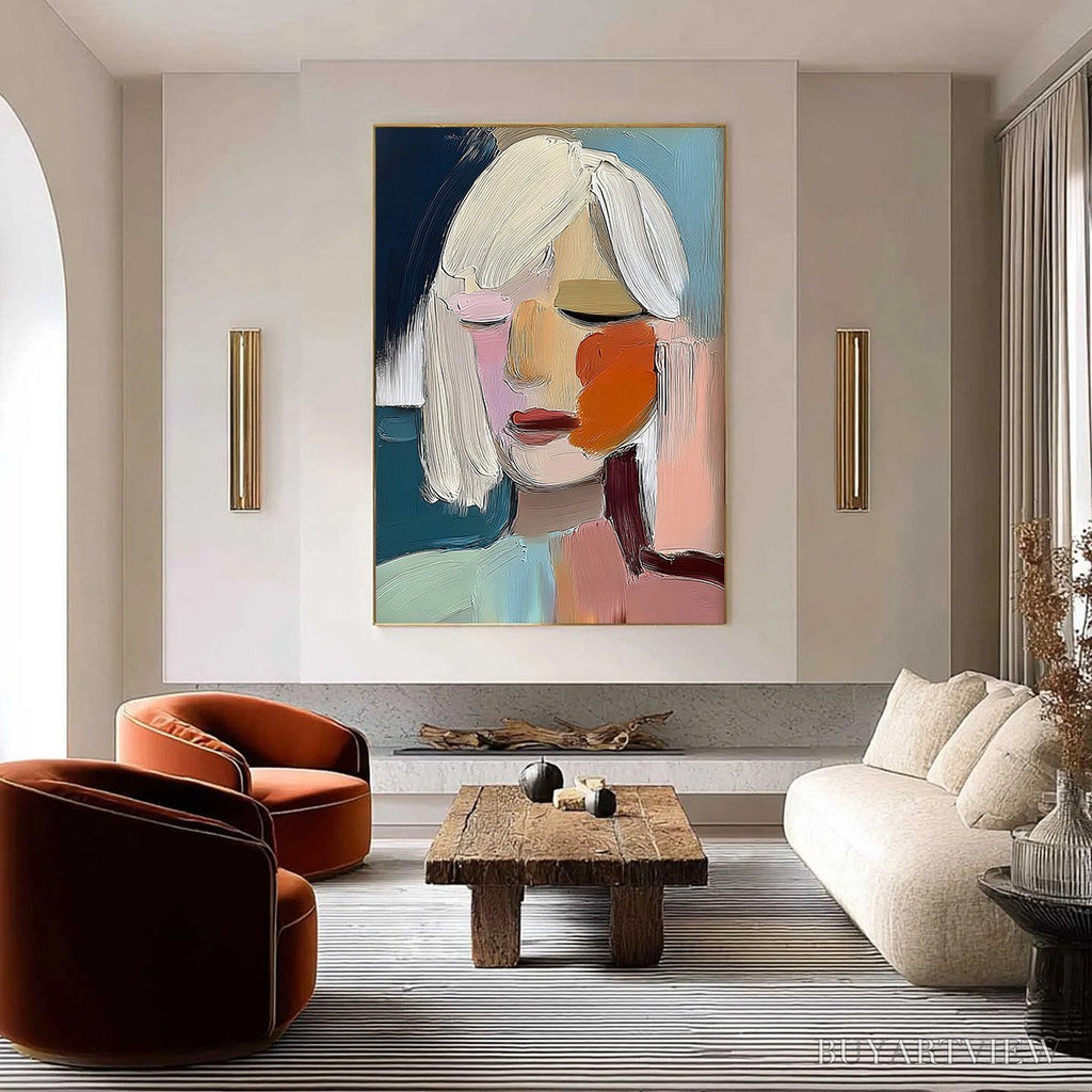 ARTOVITAS Whispers – Expressive Abstract Portrait Impasto Painting - image 4
