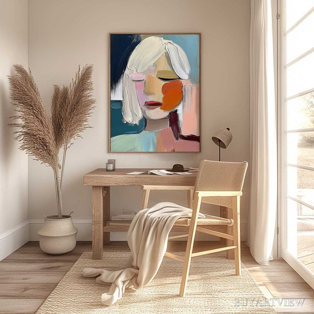 ARTOVITAS Whispers – Expressive Abstract Portrait Impasto Painting - image 6