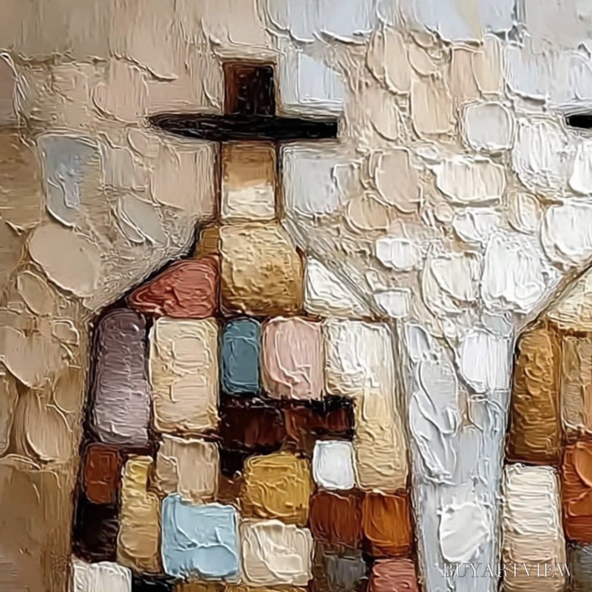 ARTOVITAS Kindred Spirits – Textured Impasto Figurative Portrait Oil Painting - image 3