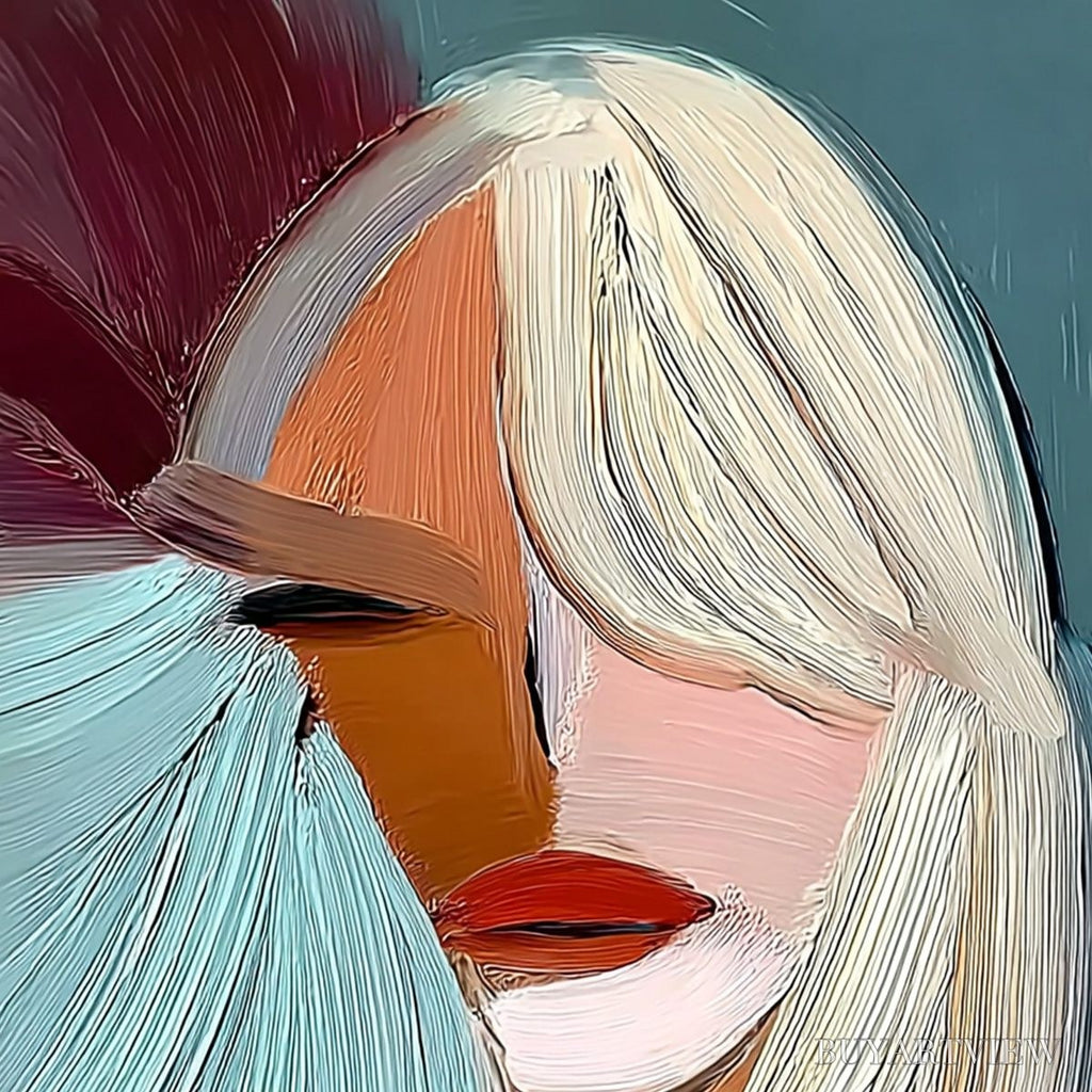 ARTOVITAS Enigma – Modern Abstract Portrait Painting of a Woman - image 3