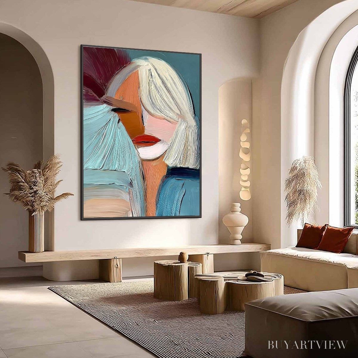 ARTOVITAS Enigma – Modern Abstract Portrait Painting of a Woman - image 4