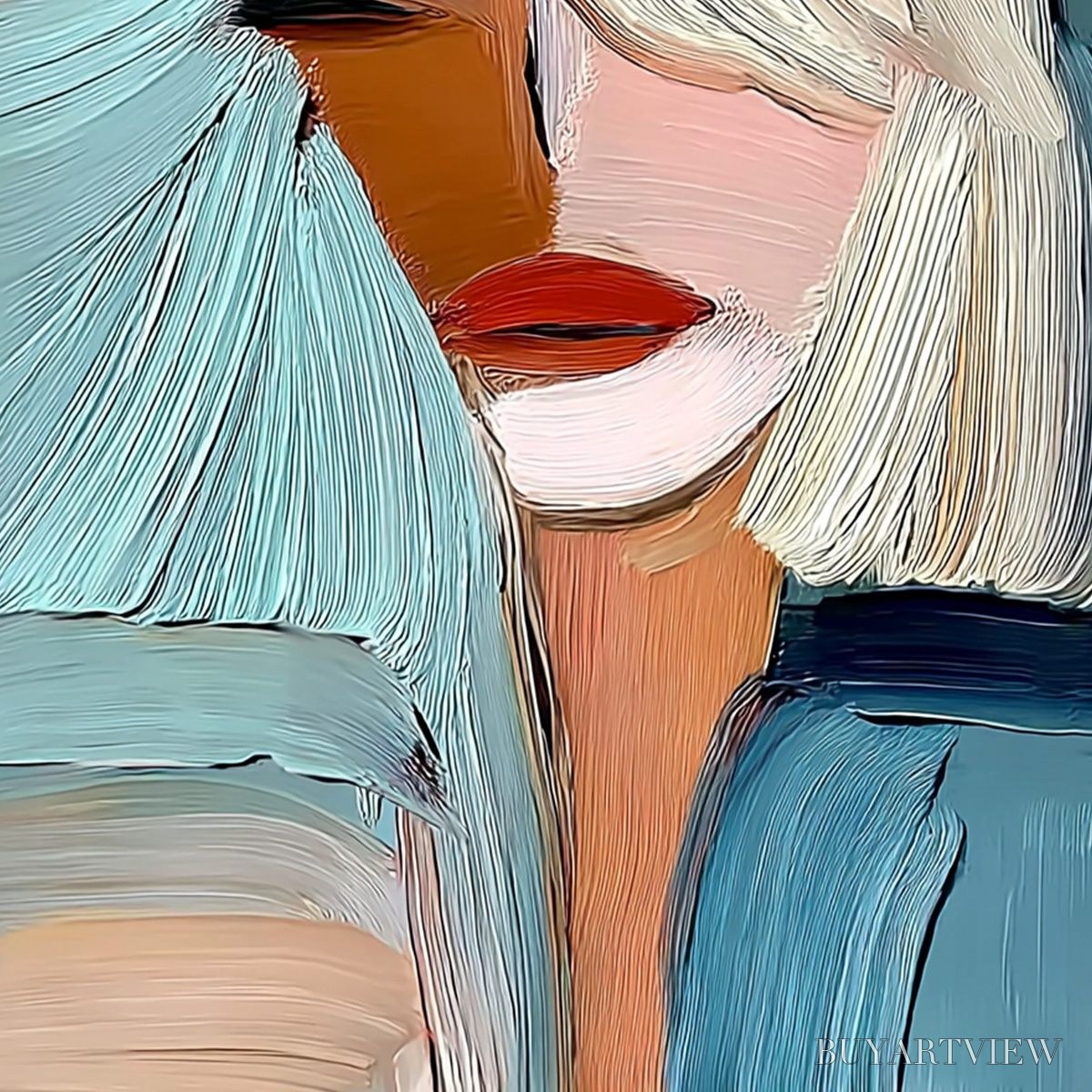 ARTOVITAS Enigma – Modern Abstract Portrait Painting of a Woman - image 5