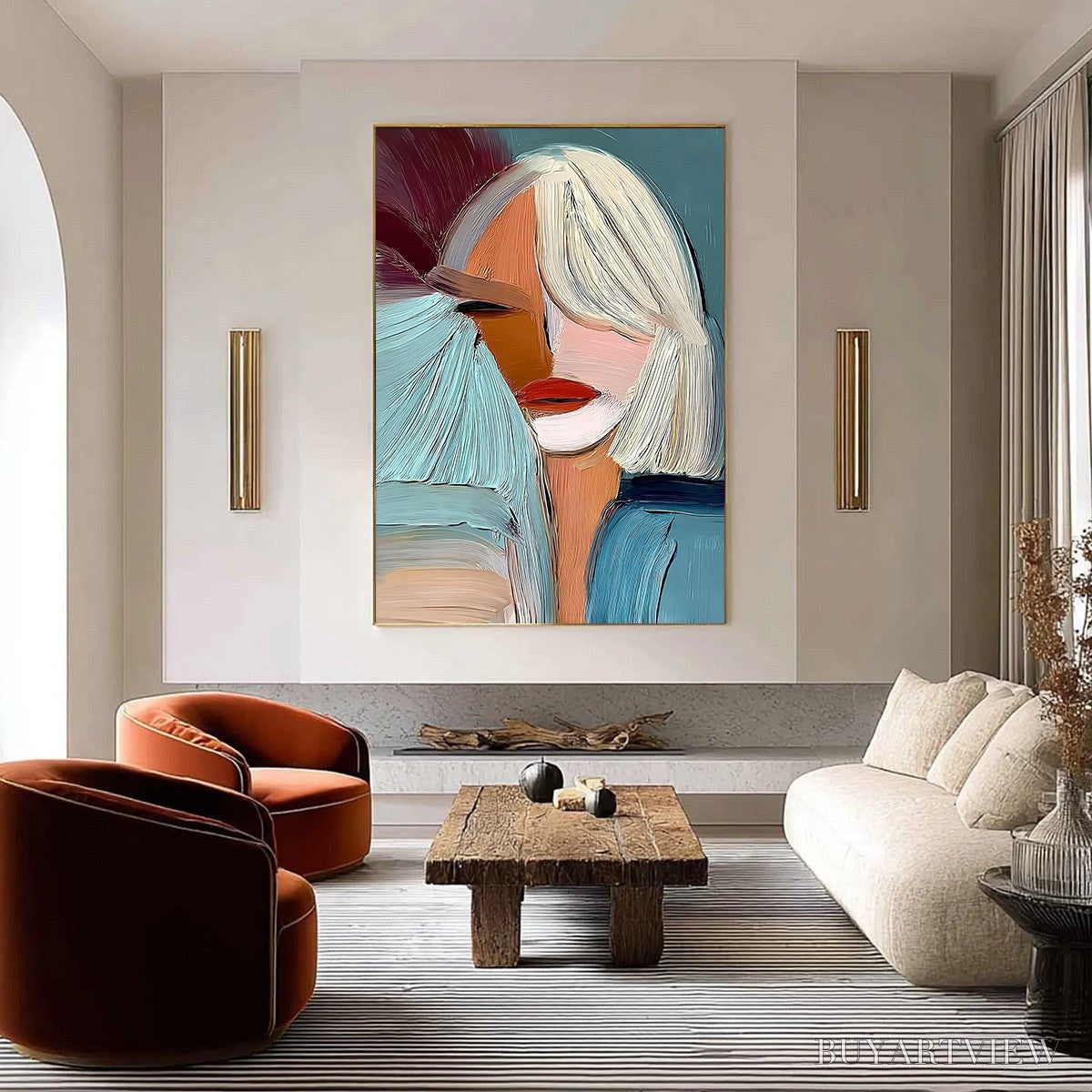 ARTOVITAS Enigma – Modern Abstract Portrait Painting of a Woman - image 6