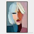 ARTOVITAS Fragmented Serenity – Colorful Abstract Portrait Impasto Oil Painting - image 1
