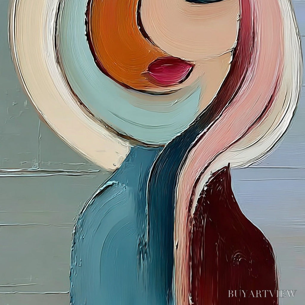 ARTOVITAS Inner World – Textured Abstract Figurative Portrait Painting - image 5