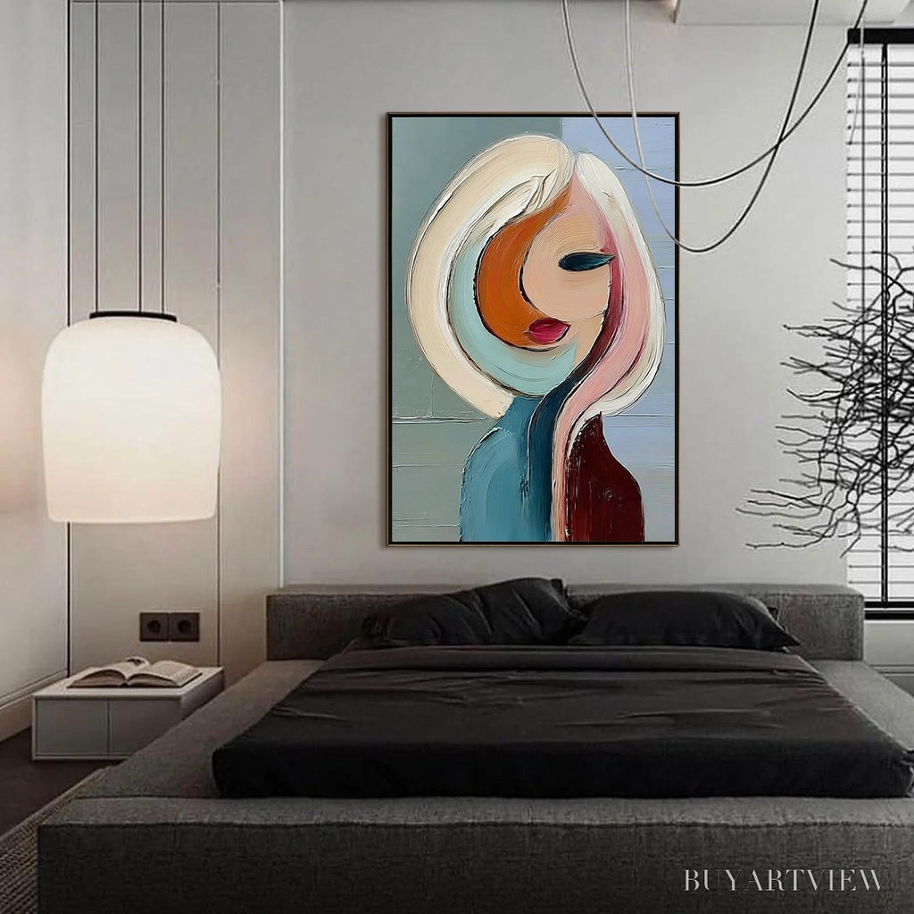 ARTOVITAS Inner World – Textured Abstract Figurative Portrait Painting - image 6