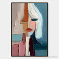 ARTOVITAS Mosaic Muse – Abstract Figurative Portrait Oil Painting with Heavy Texture - image 1