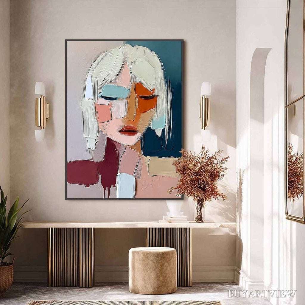 ARTOVITAS Urban Muse – Modern Abstract Figurative Portrait Painting - image 2