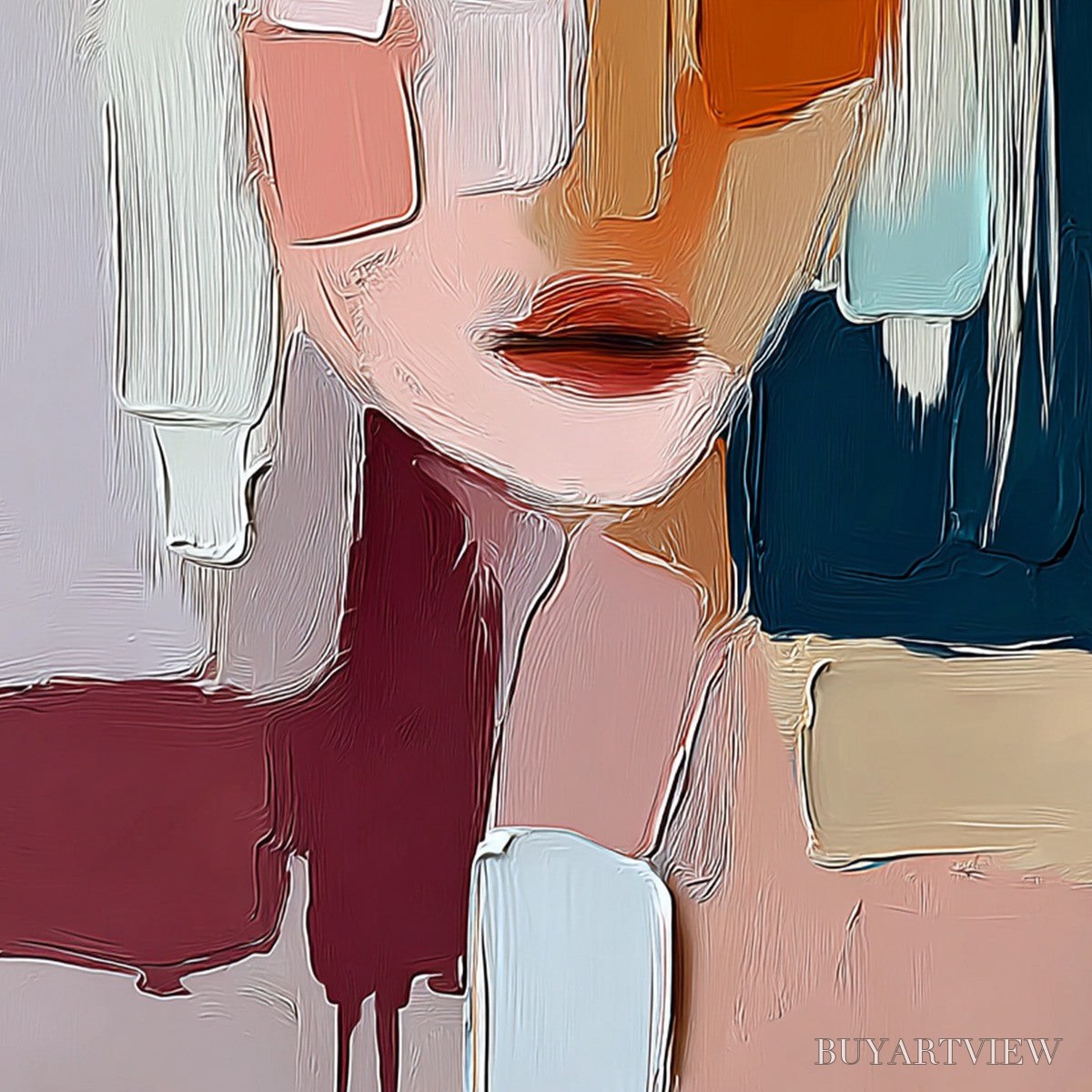 ARTOVITAS Urban Muse – Modern Abstract Figurative Portrait Painting - image 3