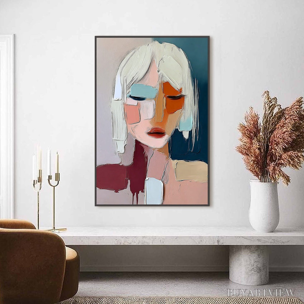 ARTOVITAS Urban Muse – Modern Abstract Figurative Portrait Painting - image 4