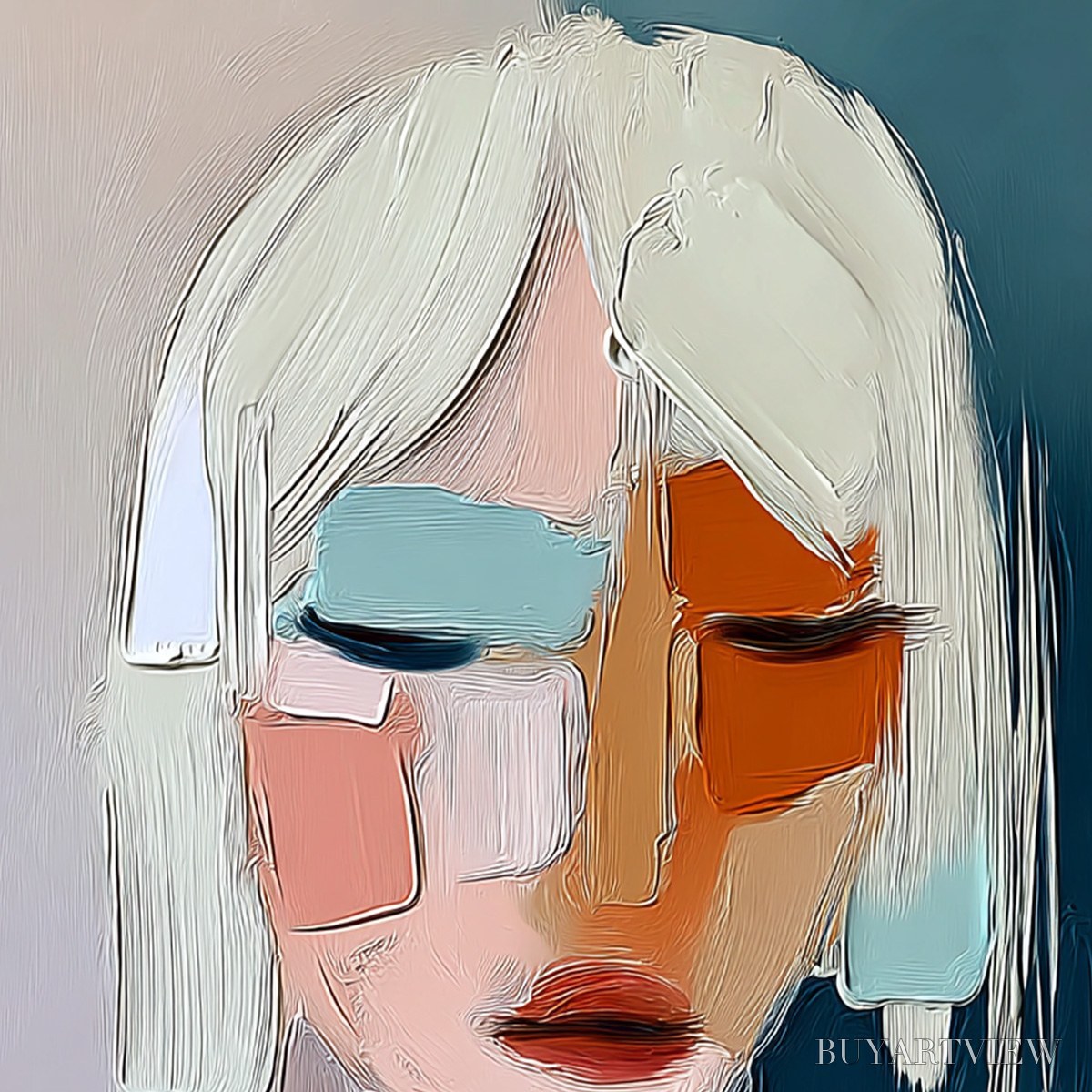 ARTOVITAS Urban Muse – Modern Abstract Figurative Portrait Painting - image 5