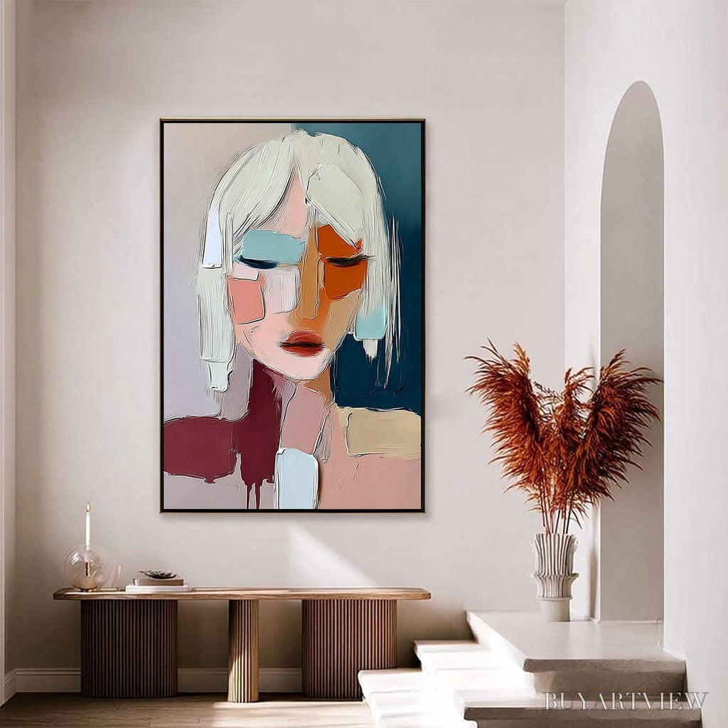 ARTOVITAS Urban Muse – Modern Abstract Figurative Portrait Painting - image 6