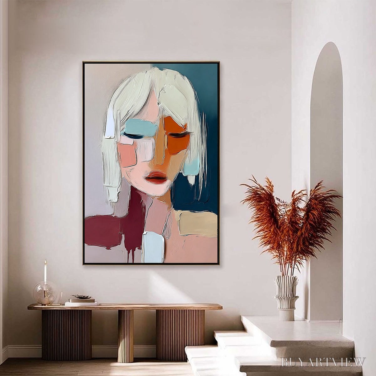 ARTOVITAS Urban Muse – Modern Abstract Figurative Portrait Painting - image 6
