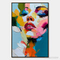 ARTOVITAS Kaleidoscope Soul – Colorful Abstract Impasto Portrait Oil Painting - image 1